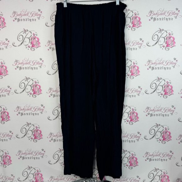 Elien figg pants smocked waist stretch Chic Black Women's Trousers - Picture 1 of 10